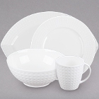 Cardinal Satinique White Porcelain Dinnerware
