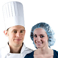 Disposable Chef Hats & Hairnets