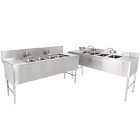 4 Bowl Underbar Sinks