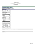 Nutrition Nutrition