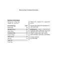 Nutritional Information Nutritional Information