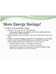 Energy Savings Details Energy Savings Details