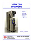 Manual for Iced Tea Brewers and Dispensers Manual for Iced Tea Brewers and Dispensers