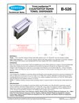 Bobrick B-526 Spec Sheet Bobrick B-526 Spec Sheet