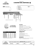 U Shaped Dishtable Spec Sheet U Shaped Dishtable Spec Sheet