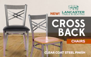 Steel Clearcoat Cross Back Chairs