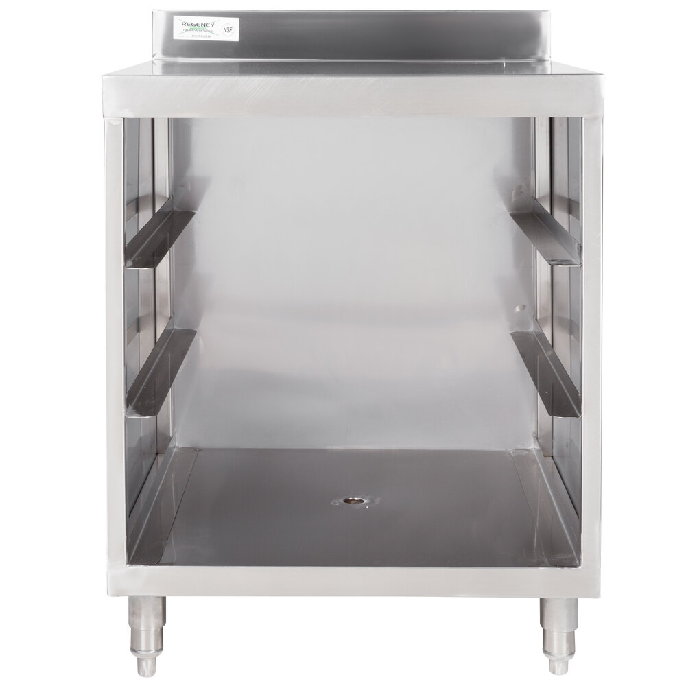 Regency Stainless Steel Flat Top Glass Rack Storage Unit 23" x 24"