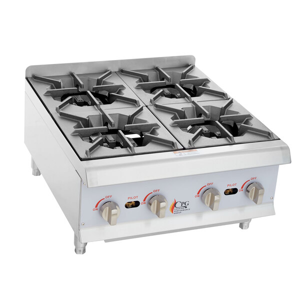 ... Performance Group HP424 4 Burner Gas Countertop Hot Plate - 88,000 BTU