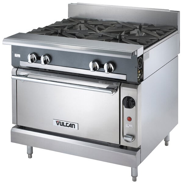 Vulcan V4B36SNAT V Series Natural Gas 4 Burner 36" HeavyDuty Range