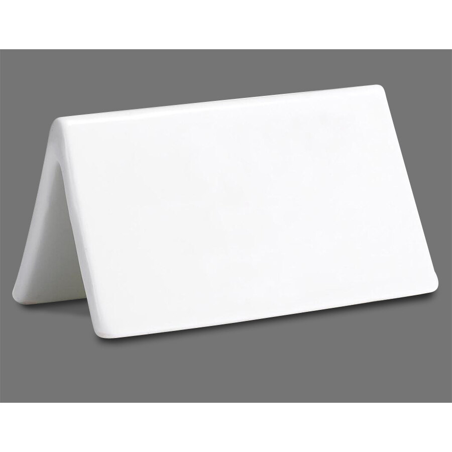 Tablecraft P16 Ceramic Dry Erase Table Tent Sign DoubleSided 3 1/2