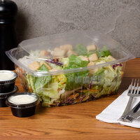 Dart Solo C64DDLR ClearPack Clear Snap-On Dome Lid for 30, 48, and 64 oz. Plastic Containers - 252/Case