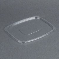 Dart Solo C64DLR ClearPack Clear Snap-On Flat Lid for 30, 48, and 64 oz. Plastic Containers - 63/Pack