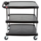 Three Shelf Plastic Bussing Carts and Transport Carts