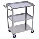 Luxor / H. Wilson Three and Four Shelf Metal Bussing / Utility / Transport Carts