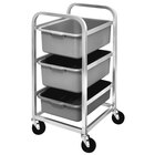 Three Shelf Solid Metal Bussing / Utility / Transport Carts