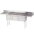 Advance Tabco 3 Compartment Sinks