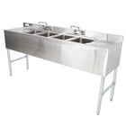 4 Bowl Underbar Sinks