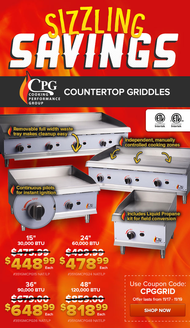 Sizzling Savings on Countertop Griddles