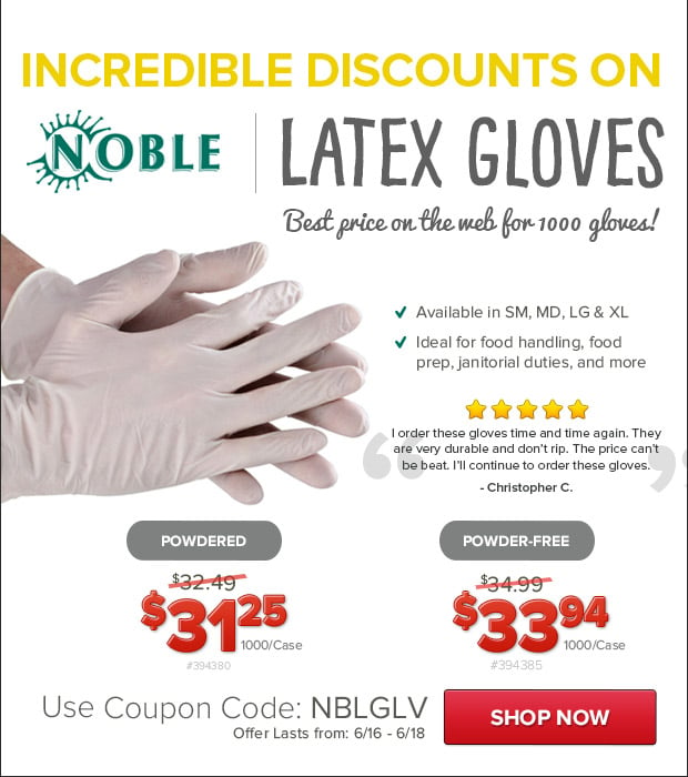 Noble Latex Gloves On Sale!