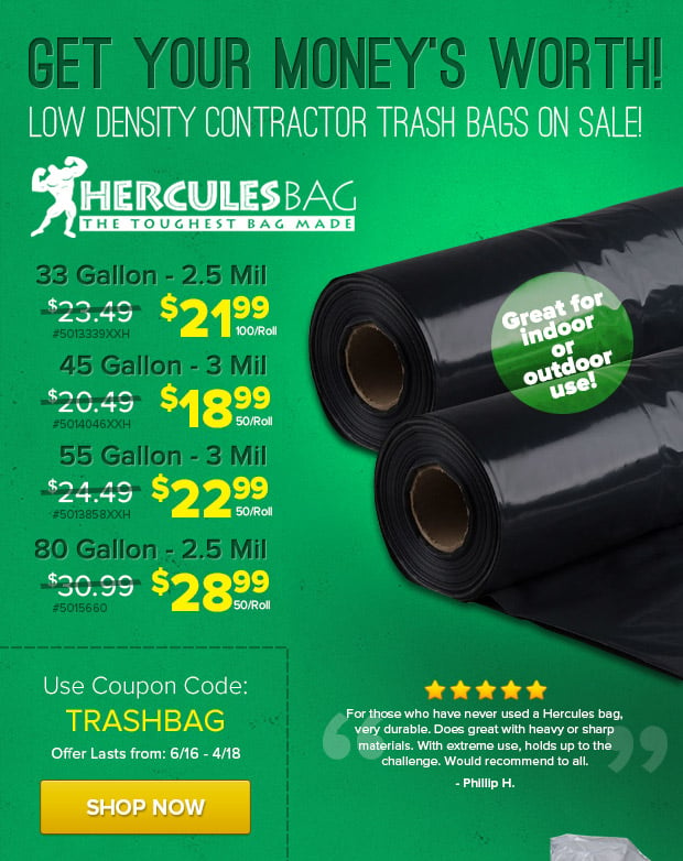 Low Density Contractor Bags On Sale!