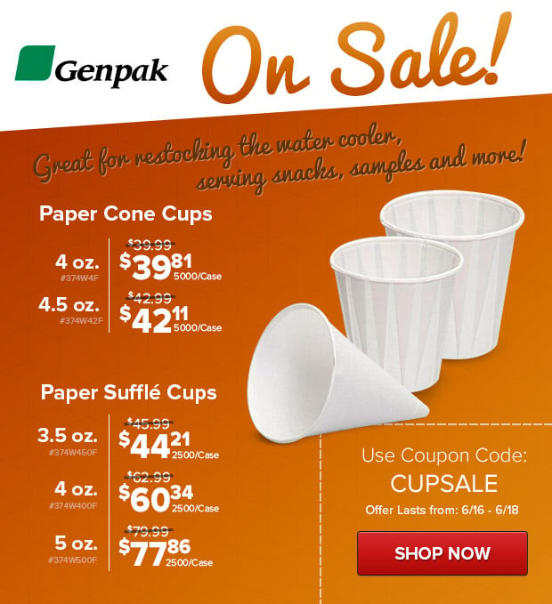 Genpack Suffle Cups On Sale!