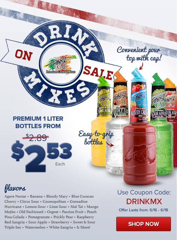 Finest Call Drink mixes 10% Off!