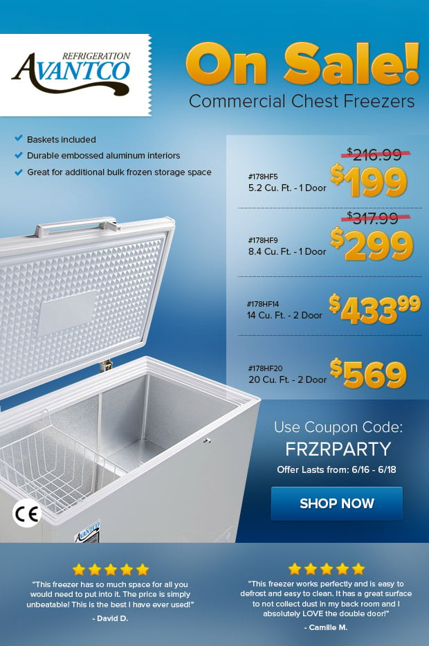 Commercial Chest Freezers On Sale!