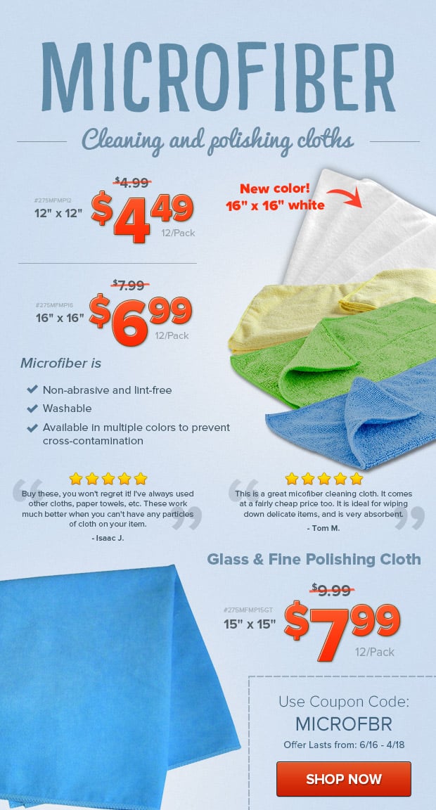 Microfiber On Sale!