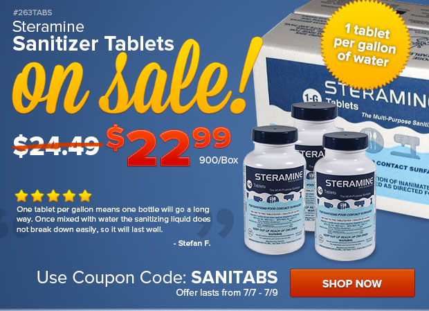 Steramine Sanitizer Tablets on Sale
