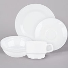 Cardinal Intensity White Porcelain Dinnerware