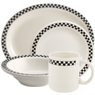 Homer Laughlin Black Checkers China Dinnerware