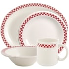 Homer Laughlin Scarlet Checkers China Dinnerware