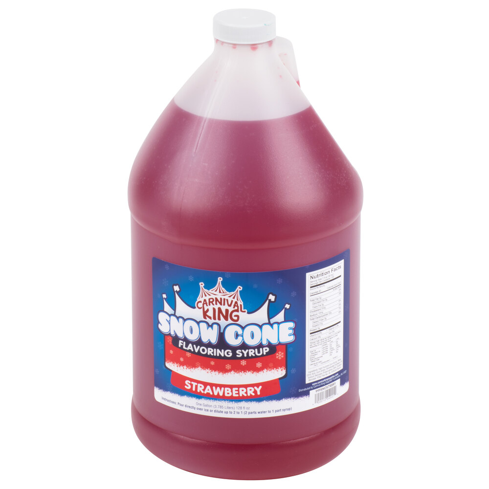 Carnival King 1 Gallon Strawberry Snow Cone Syrup