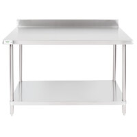 regency 30 inch x 60 inch 16 gauge stainless steel commercial work table with 4 - Stainless Steel Work Table With Backsplash regency 30 inch x 60 inch 16 gauge stainless steel commercial work table with 4 - Stainless Steel Work Table With Backsplash