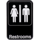 Black and White Unisex Restroom Sign with Braille 9